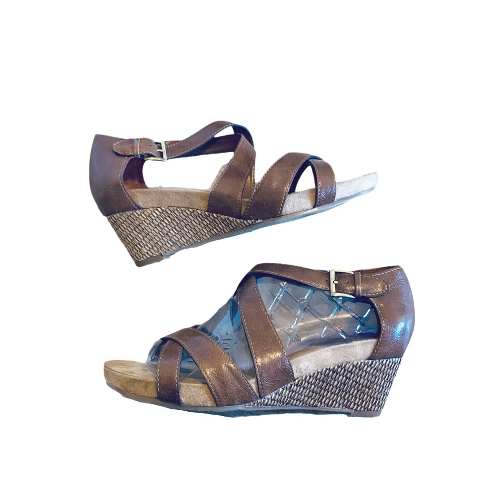 Aerosoles Enlighten Sandals Dark Brown Combo Size 10.5 NIB - Picture 2 of 6